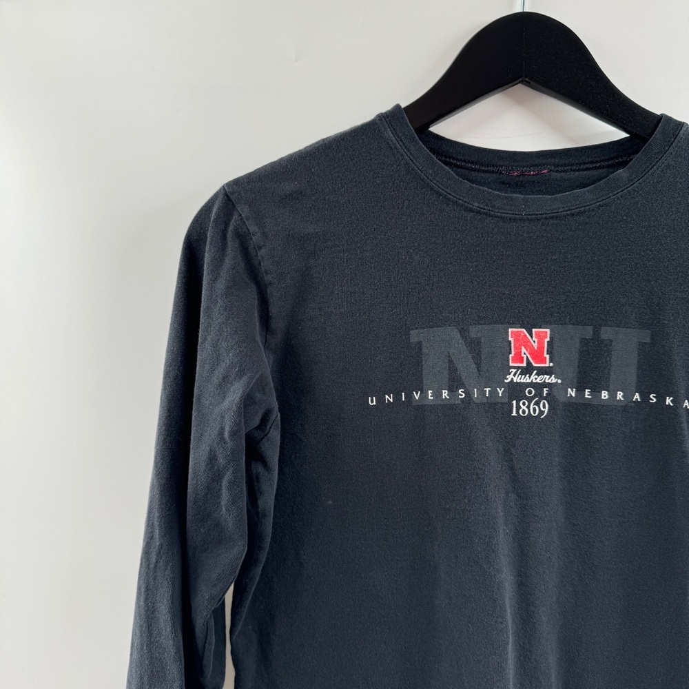 University of Nebraska Huskers Black Long Sleeve Shirt Women’s Size Small - Picture 2 of 5